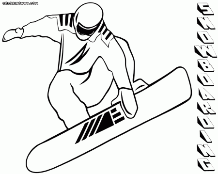 Snowboarding coloring pages | Coloring pages to download and print