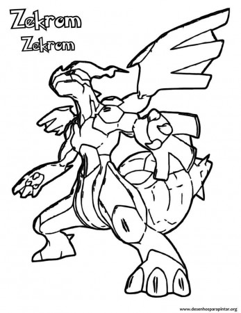Pokemon Zekrom Coloring Pages
