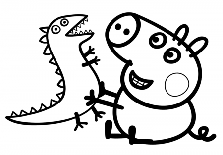 Peppa Pig Coloring Pages | Peppa pig coloring pages, Dinosaur ...