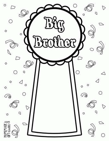 Big Brother Coloring Page | Big sister, Big sister kit, Big sister ...