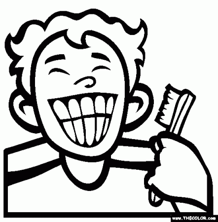 The Toothbrush Coloring Page | Free The Toothbrush Online Coloring
