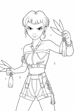 KPop Demon Hunters coloring pages - YouLoveIt.com