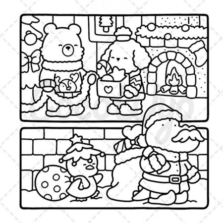 Cozy Friends coloring pages
