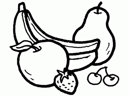 New Fruits And Vegetables Coloring Pages For Kids Printable ...