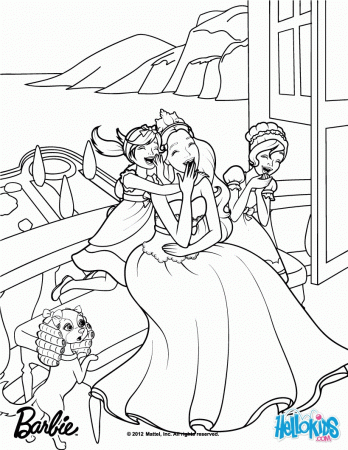 Barbie THE PRINCESS & THE POPSTAR coloring pages - Tori's magical ...