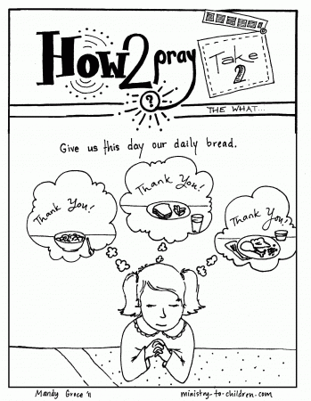 Our Daily Bread" Coloring Page