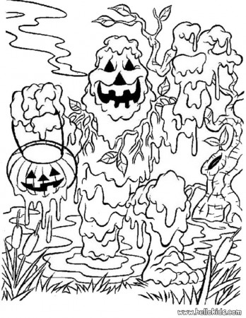 HALLOWEEN MONSTERS coloring pages - Mud monsters