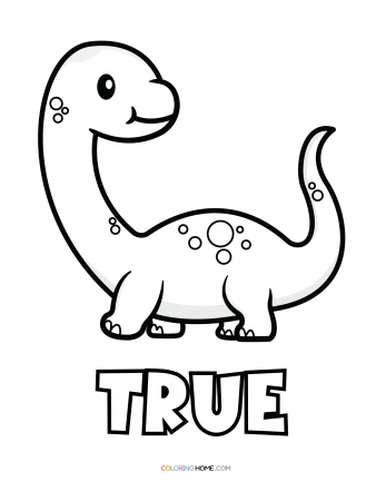 True dinosaur coloring page