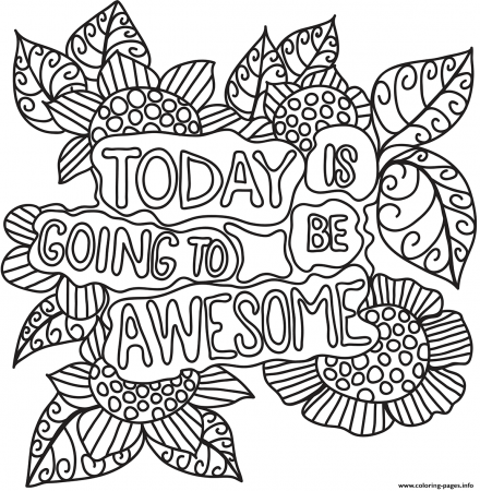 Be Awesome Coloring page Printable