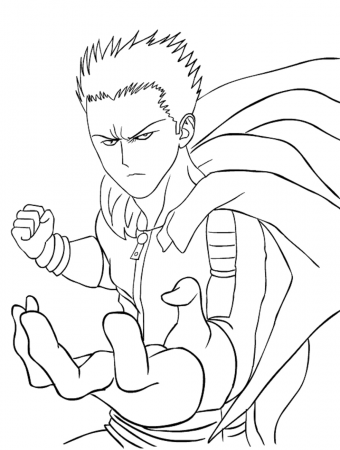Blast In One Punch Man Coloring Page - Free Printable Coloring Pages for  Kids