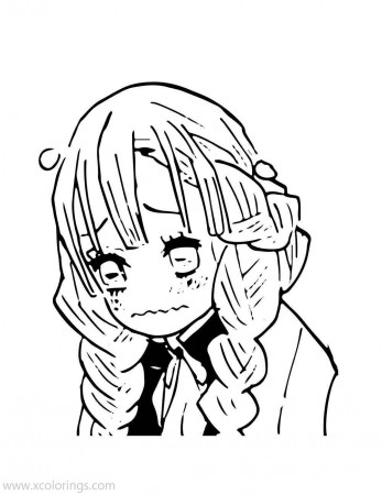 Demon Slayer Coloring Pages Mitsuri Kanroji is Crying. | Anime character  drawing, Anime demon, Slayer anime