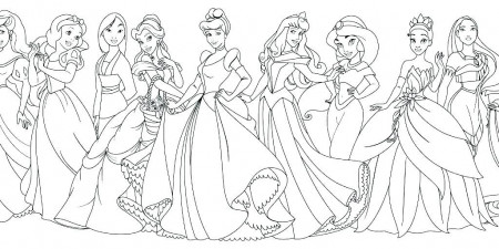 Cute Disney Princess Coloring Pages PDF for Girls - Coloringfolder.com | Disney  princess coloring pages, Princess coloring pages, Disney princess colors