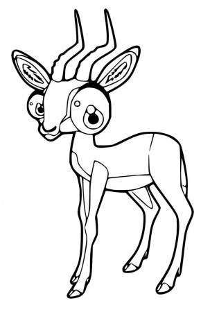 Funny Impala Coloring Page - Free Printable Coloring Pages for Kids