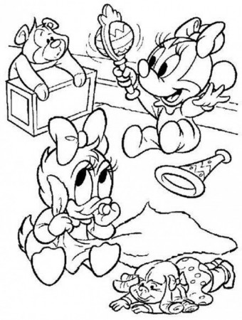 daisy duck and minnie mouse coloring page - Clip Art Library