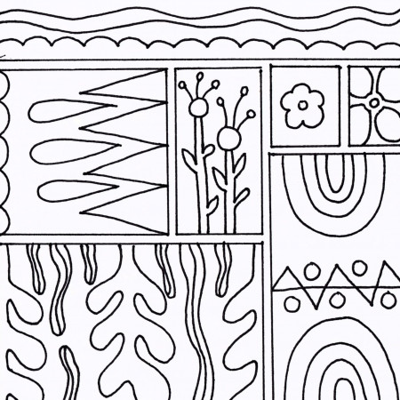 Modern Abstract Geometric Coloring Page for Adult Coloring - Etsy