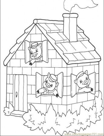 The Three Little Pigs 015 Coloring Page for Kids - Free Others Printable Coloring  Pages Online for Kids - ColoringPages101.com | Coloring Pages for Kids