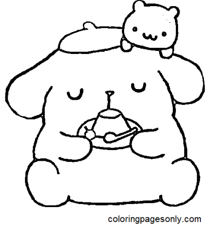 Pompompurin, Muffin Coloring Pages - Pompompurin Coloring Pages - Coloring  Pages For Kids And Adults