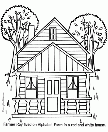 house coloring pages for applique or quilt ...