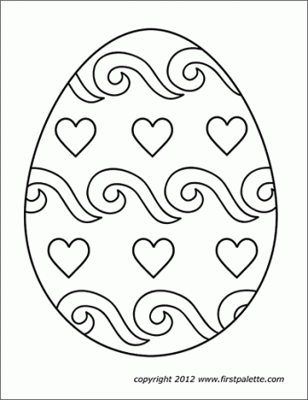 Easter Eggs | Free Printable Templates & Coloring Pages | FirstPalette.com