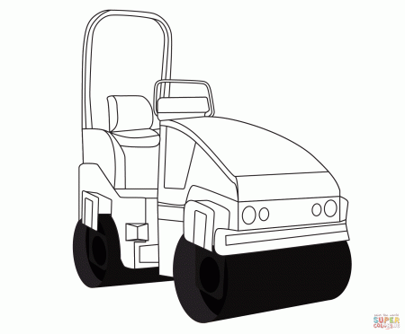 Compactor Roller coloring page | Free Printable Coloring Pages