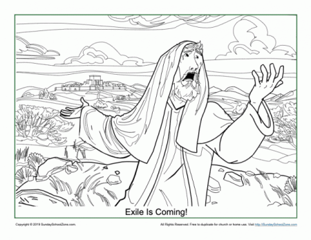 Free, Printable Exile is Coming! Coloring Page on Sunday School Zone