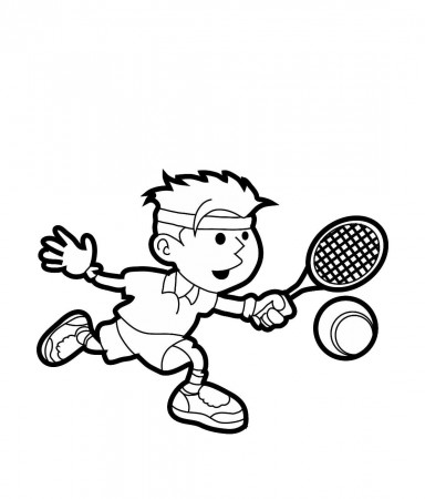 Play Tennis Coloring Pages For Kids #bHo : Printable Tennis Coloring Pages  For Kids | Sports coloring pages, Sports drawings, Coloring pages