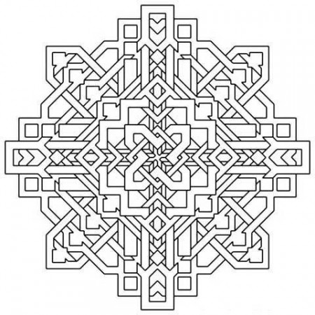 Geometric Coloring Page - Coloring Pages for Kids and for Adults