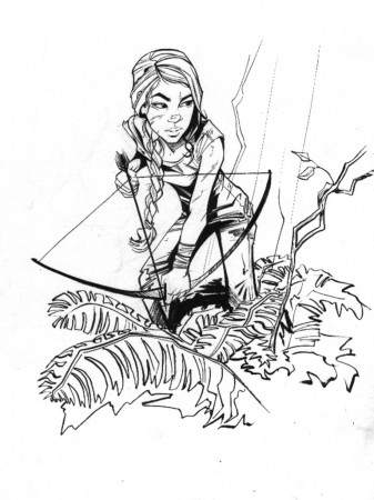 Daily Doodle 2-15-11: Katniss Everdeen from THE HUNGER GAM… | Flickr