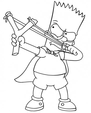 Bart Simpson coloring book to print and online