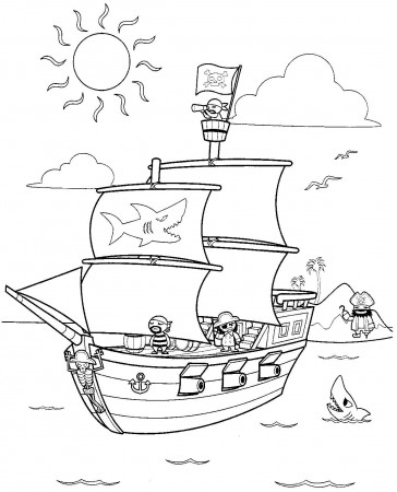 Pirate Ship Coloring Pages - GetColoringPages.com