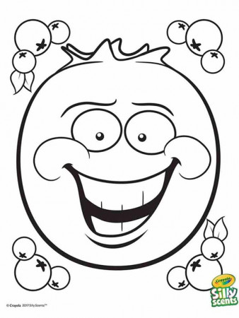 Silly Scents Blueberry Coloring Page | crayola.com
