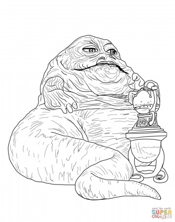 Jabba the Hutt coloring page | Free Printable Coloring Pages