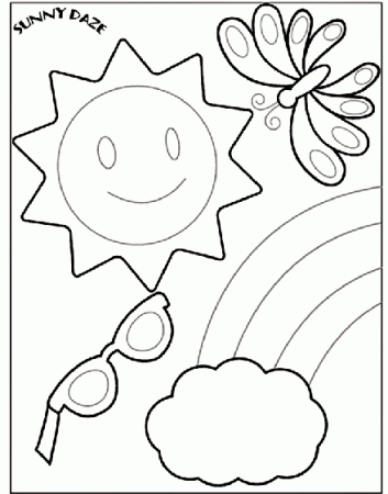 Sunny Daze 1 Coloring Page | crayola.com | Summer coloring ...