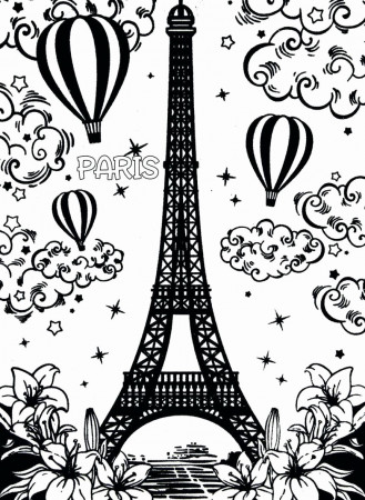 pages coloring ~ Coloring Pages Eiffel Tower Paris Download And ...