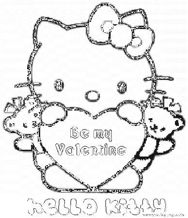 Hello Kitty Valentine Sa3c8 Coloring page Printable