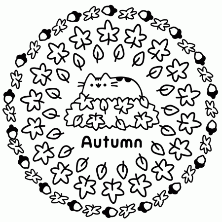 Pusheen Autumn Coloring Pages - Get ...