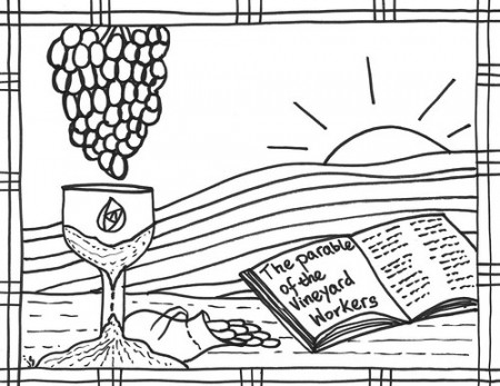 Vineyard parable coloring page ...