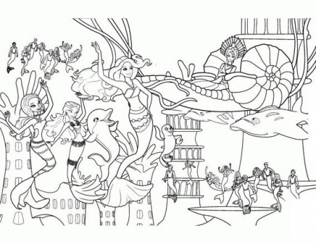 Barbie in Mermaid Tale Coloring Pages ...