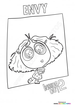 Envy Inside Out 2 - Coloring Pages for kids