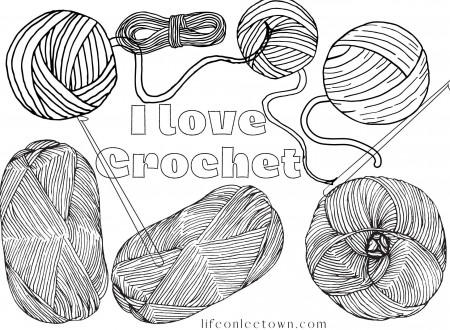 Crochet Coloring Pages PDF FILE - Etsy