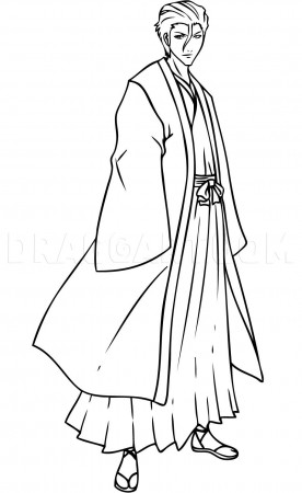 How to Draw Aizen, Coloring Page, Trace Drawing