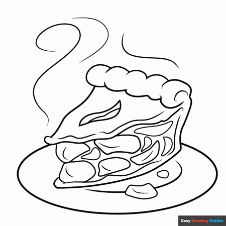 Apple Pie Coloring Page | Easy Drawing Guides