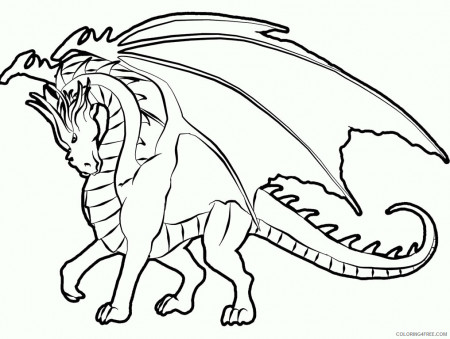 Dragon Coloring Sheets Animal Coloring Pages Printable 2021 1377  Coloring4free - Coloring4Free.com