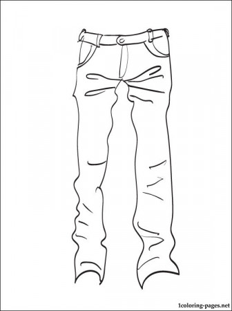 Jeans coloring page for printing | Coloring pages