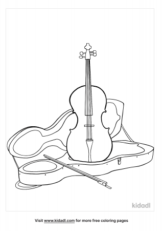 Cello Coloring Pages | Free Music Coloring Pages | Kidadl