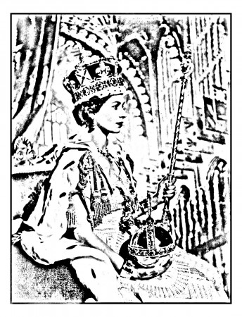 Elizabeth-ii-coronation-1953 - Royal Adult Coloring Pages