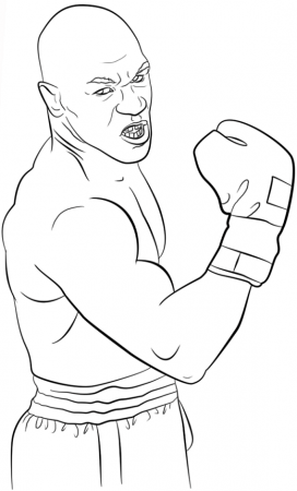 Boxer Mike Tyson Coloring Page - Free Printable Coloring Pages for Kids