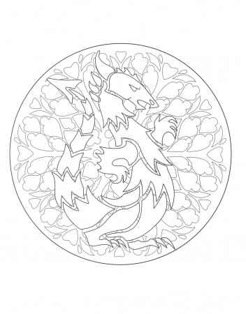 Dragon Mandala - 1 - Mandalas with animals