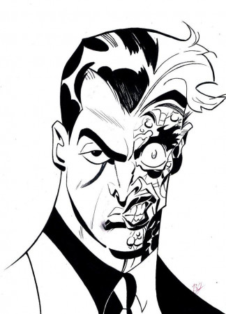 Two Face Coloring Pages Sketch Coloring Page
