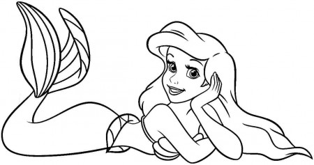 Disney Princess Ariel Coloring Cartoon Drawing - Colorine.net | #20280